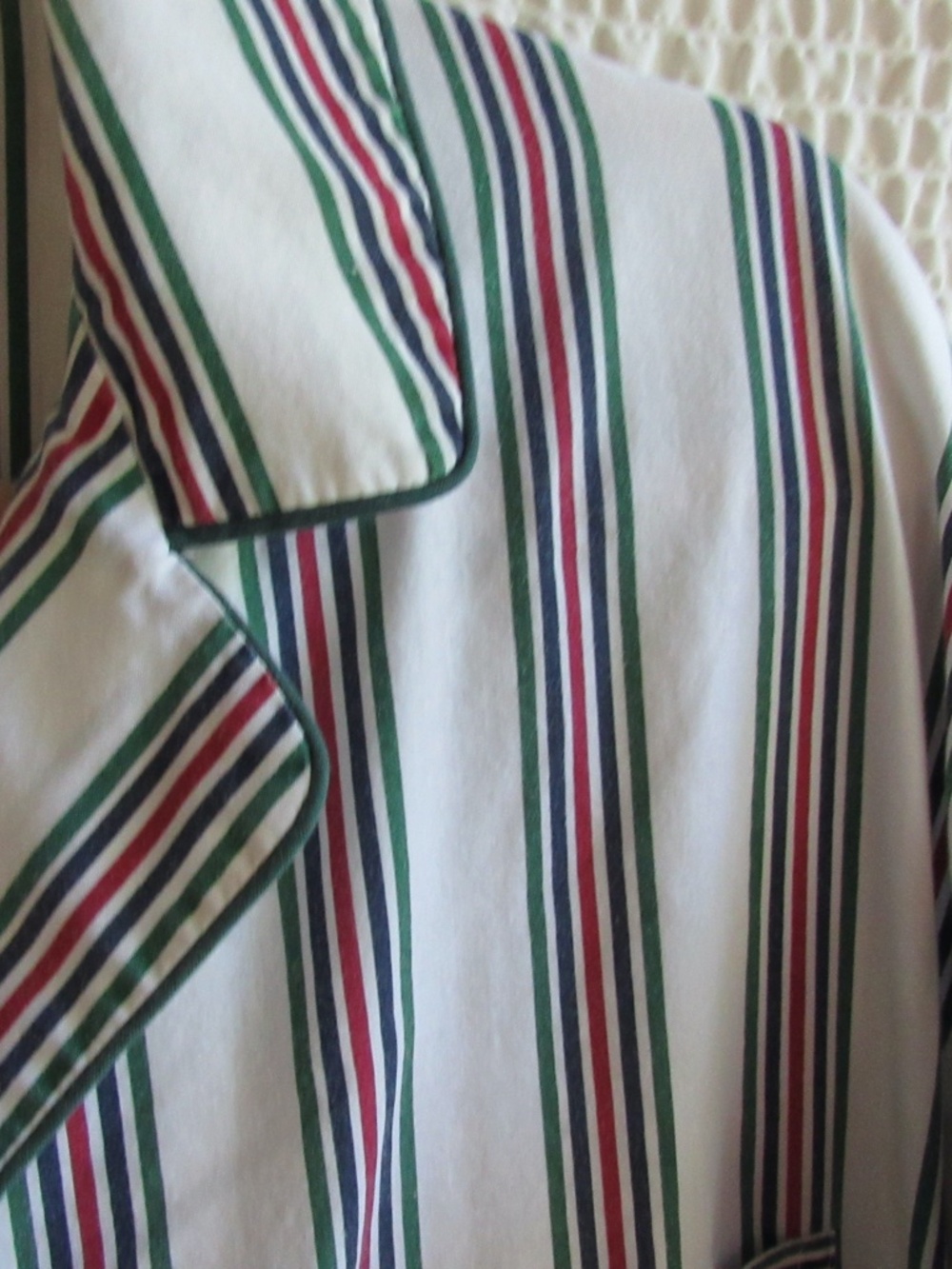 Towncraft Men’s striped pajamas L vintage excellent snap fly Red Green